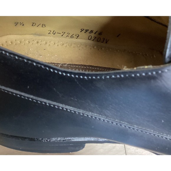 johnston murphy MENS MONK LIGHT OXFORD Derby dress SHOES BLACK 9.5 D/B  Leather main image 7